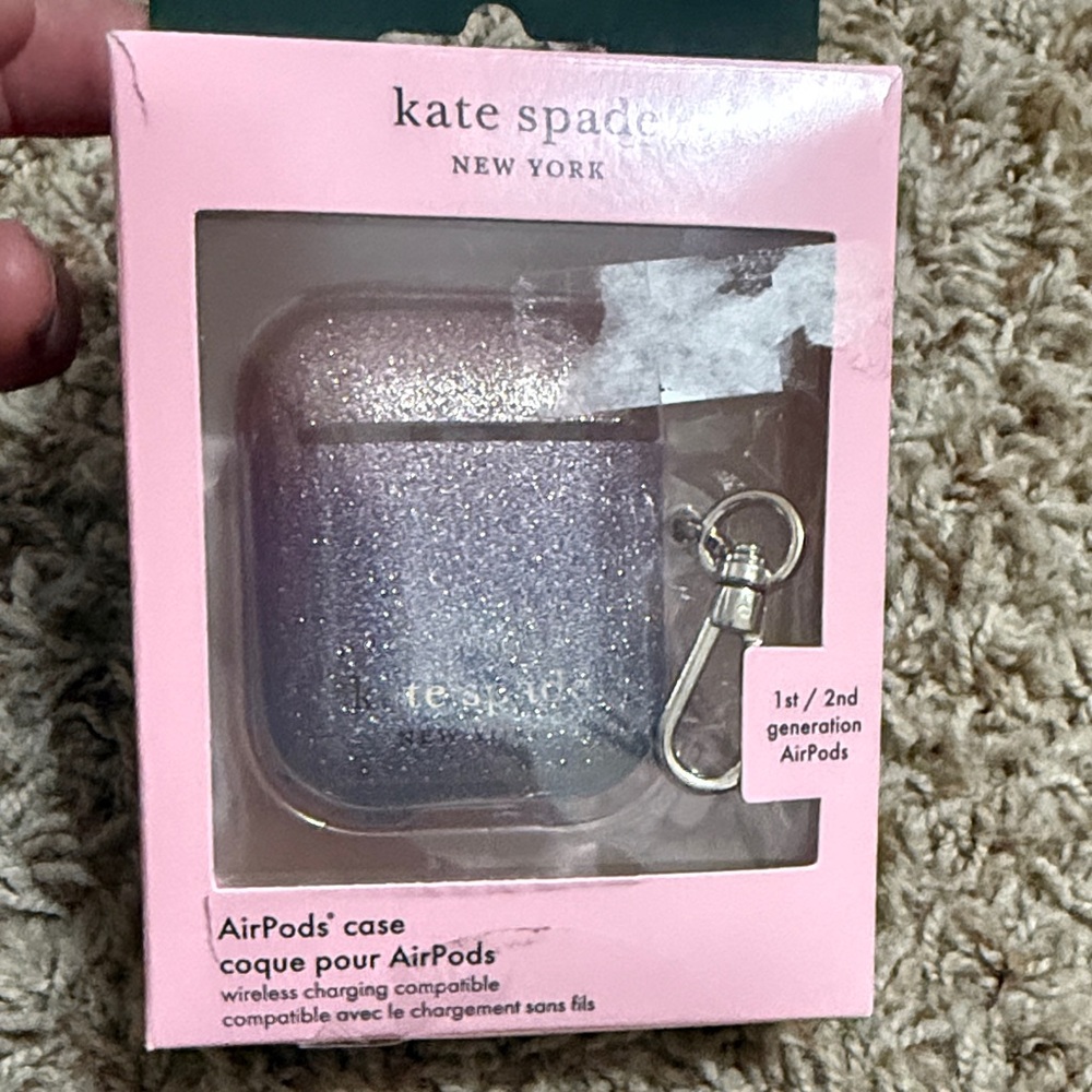 Kate Spade Glittery Purple AirPods Case